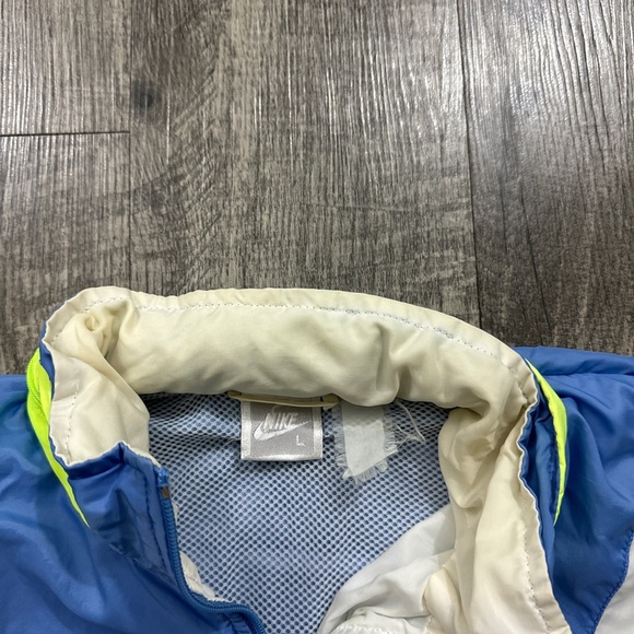 Vintage 90s Nike Neon Windbreaker Nylon Track Jacket - Picture 4 of 8